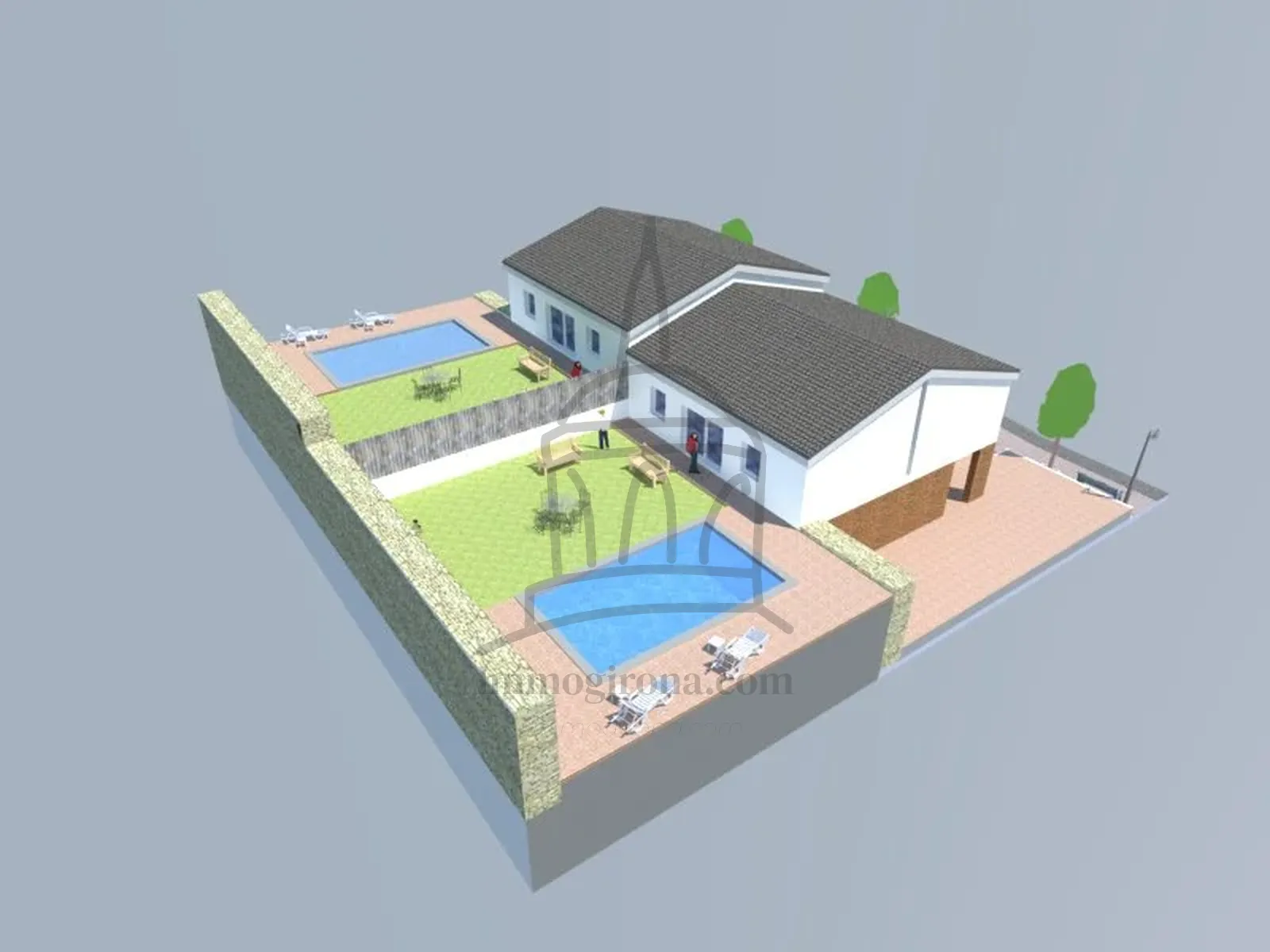 🏡 Dues parcel·les edificables amb projecte per a dues cases amb jardí i piscina – Sant Hilari Sacalm